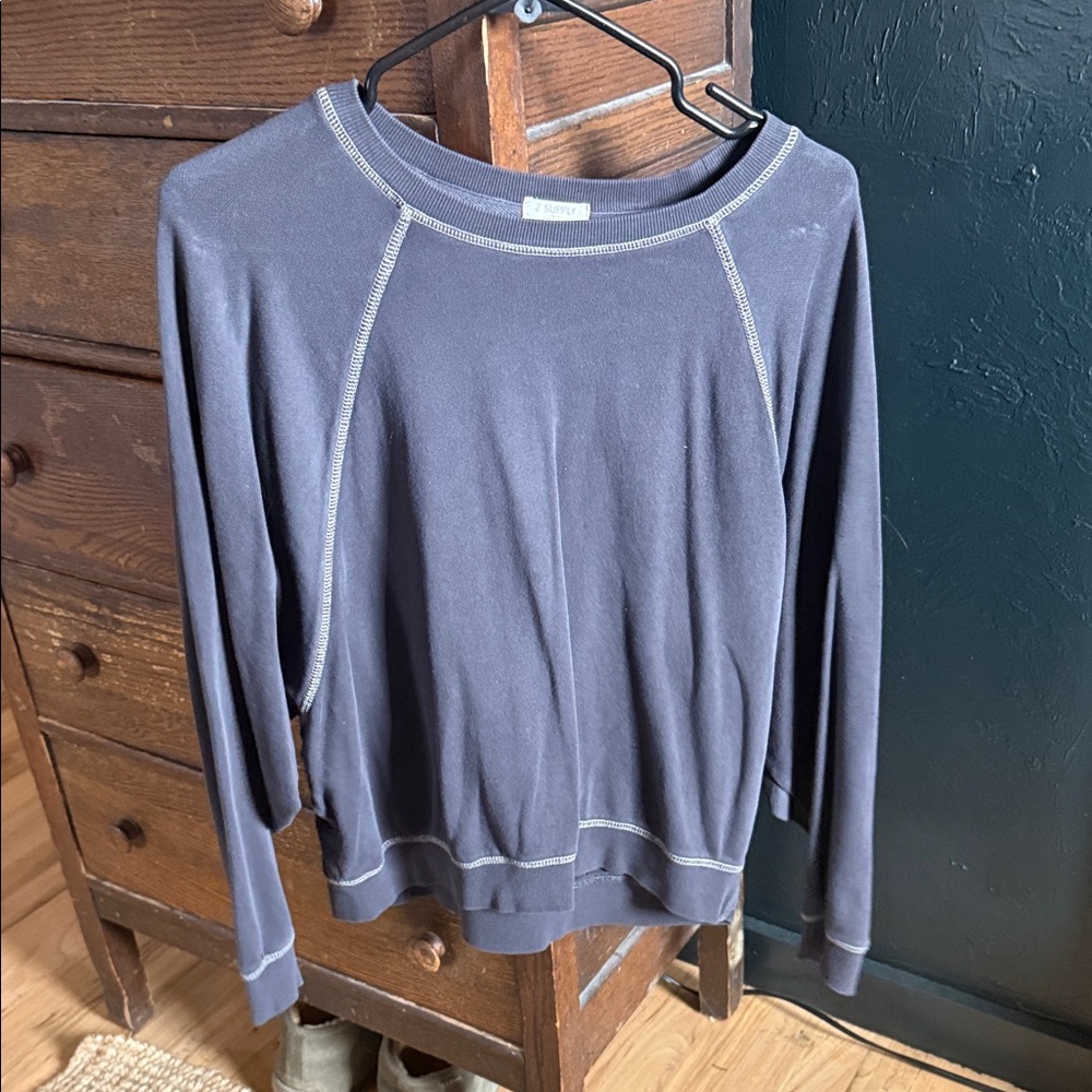 Z Supply Charcoal Crew Neck Sweater